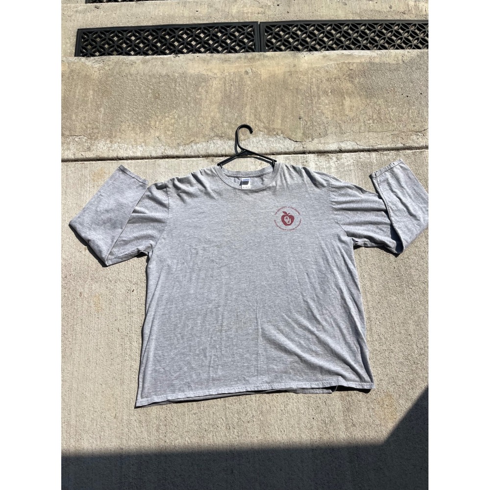 Gildan University of Oklahoma Education Is Freedom Gray Long Sleeve Tee 2XL